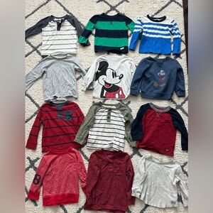 Toddler boy long sleeve shirt bundle